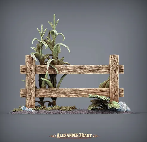 Zaunelement Nr 4. von Alexander3dart / unbemalte Resin Miniatur