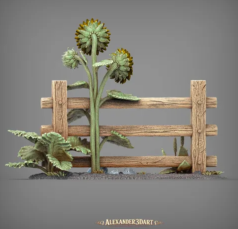 Zaunelement Nr 5. von Alexander3dart / unbemalte Resin Miniatur