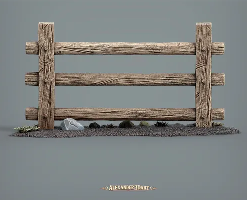 Zaunelement Nr 5. von Alexander3dart / unbemalte Resin Miniatur