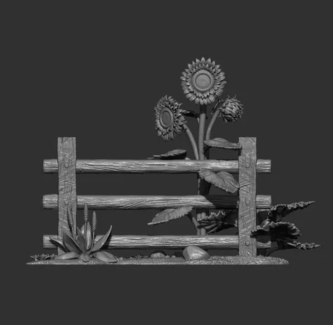 Zaunelement Nr 5. von Alexander3dart / unbemalte Resin Miniatur