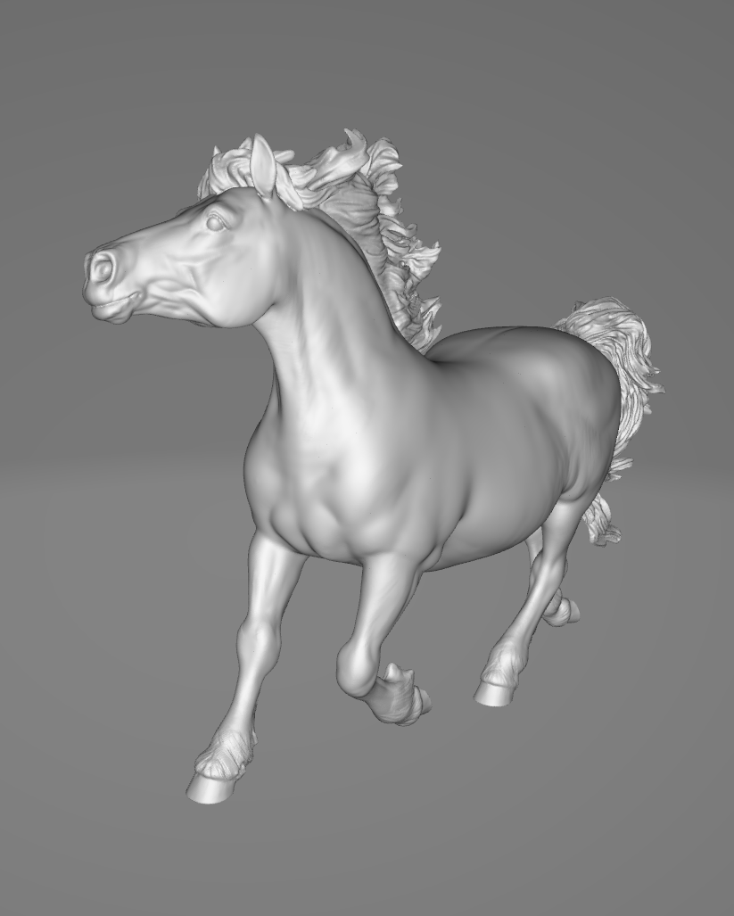 Rennende Cob Stute "Dolly" / 3D Druck Resin Modellpferd unbemalt