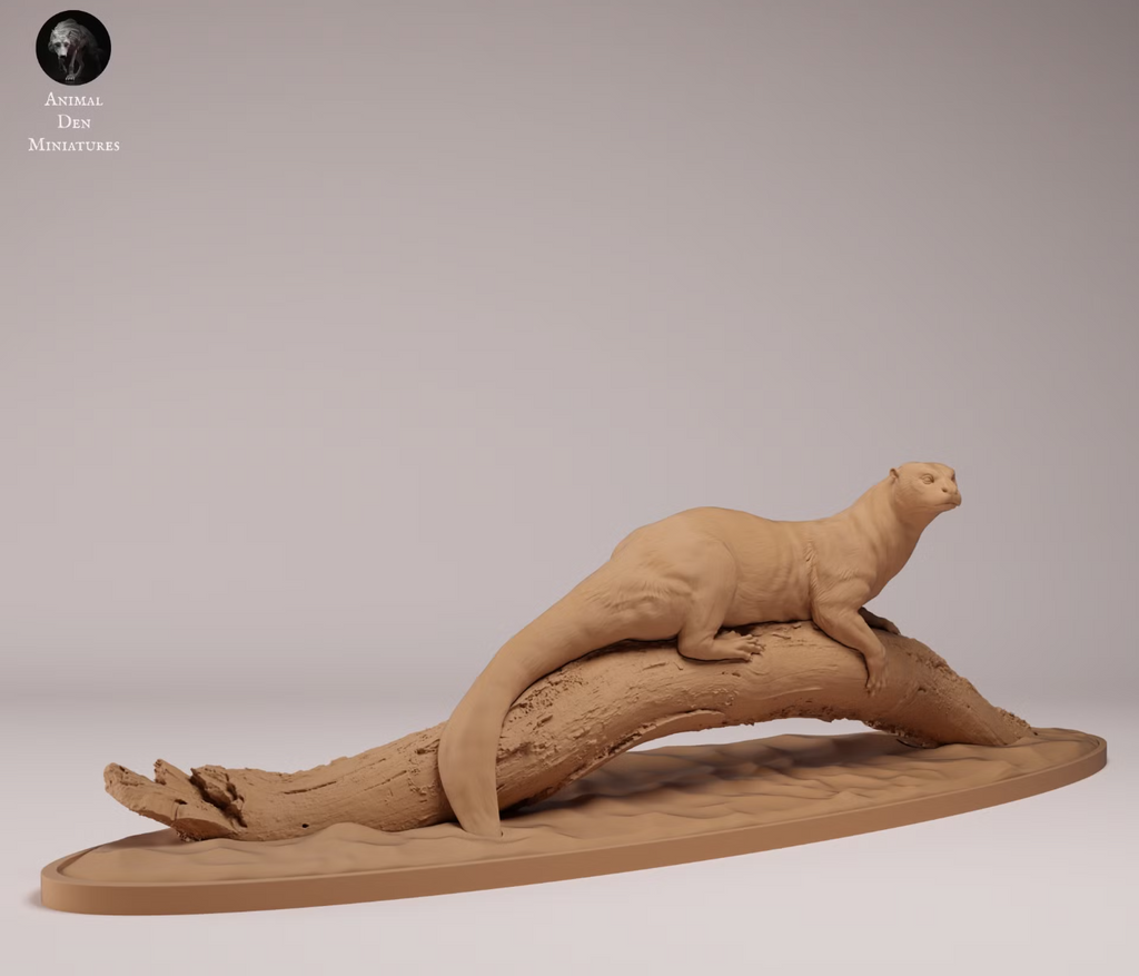 Riesenotter auf baum / unbemalter Resin Druck