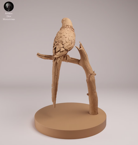 Hyazinthara sitzt auf Ast  von Animal Den Miniatures