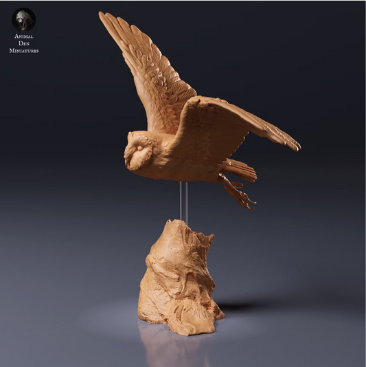 Fliegende Eule / Resin Modellbau-Miniaturtier