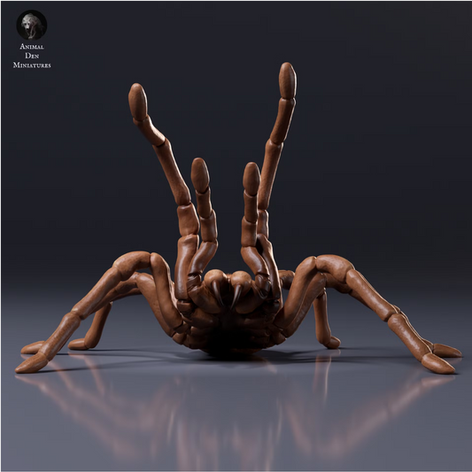 Drohende Goliath Vogelspinne / unbemaltes Miniaturtier für Modellbau