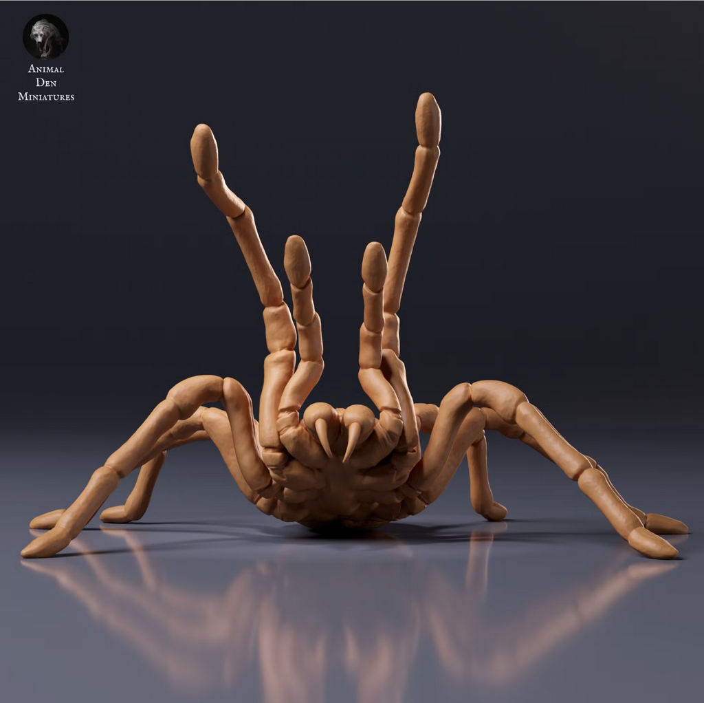 Drohende Goliath Vogelspinne / unbemaltes Miniaturtier für Modellbau