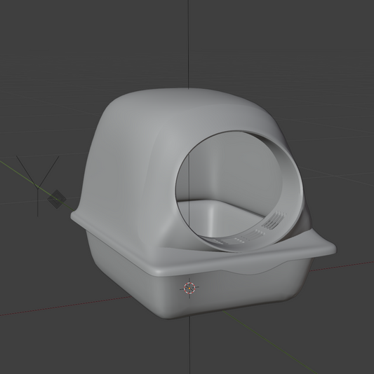 Katzenklo mit abnehmbarem Deckel / unbemalter Resin 3D Druck