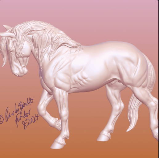 Cheval de trait de Carola Funder / La version à crinière ouverte