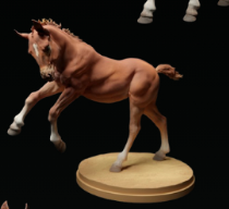 Hermès courant (poulain Suffolk Punch) par Animal den miniatures