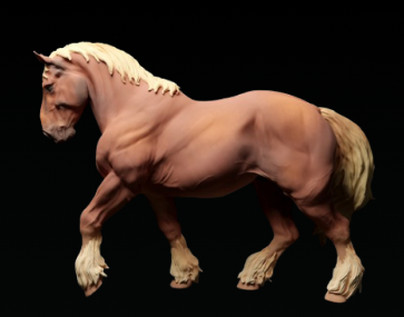 Achille (Suffolk Punch) par Animal den miniatures