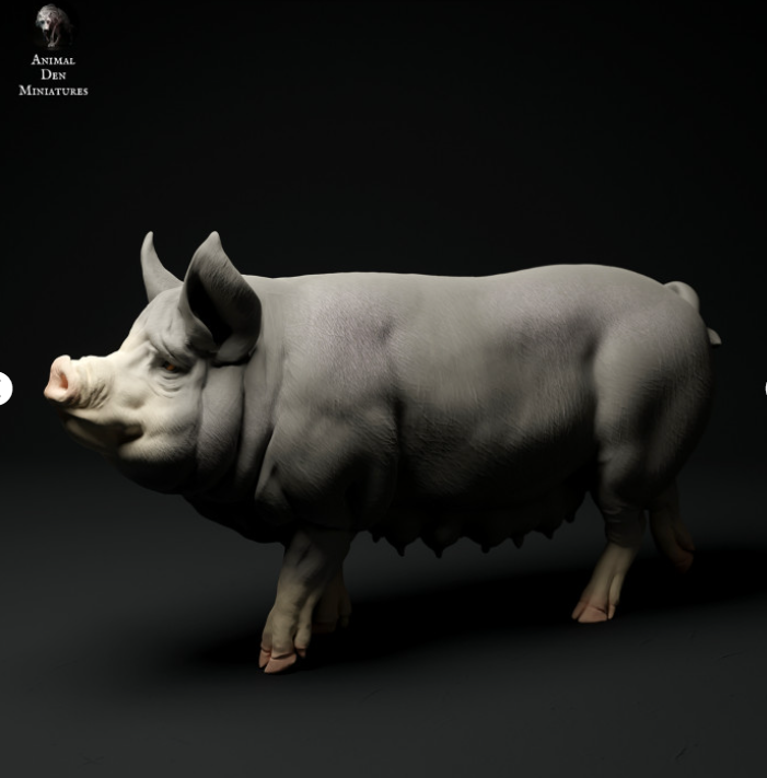 Cochon Bershire n° 3 par Animal den miniatures