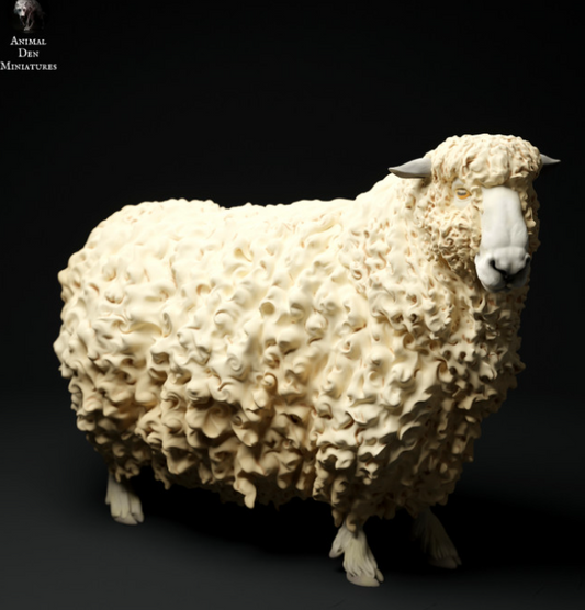 Mouton à laine longue Devon et Cornwell n° 1 d'Animal den miniatures