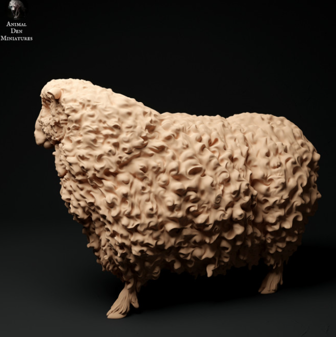 Mouton à laine longue Devon et Cornwell n° 1 d'Animal den miniatures