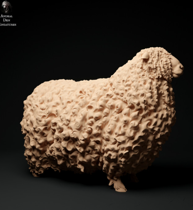 Mouton à laine longue Devon et Cornwell n° 5 par Animal den miniatures