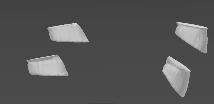 4 pieces of warmblood hooves for casting model horses from Mirek_art_models