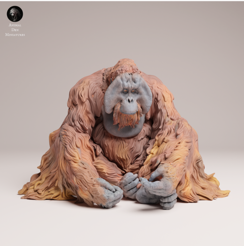 Orang-outan assis par Animal den miniatures