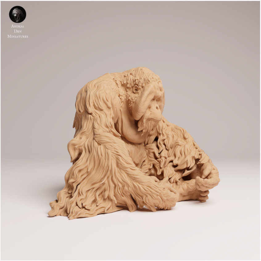 Sitzender Orang Utan von Animal den miniatures