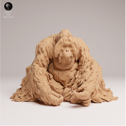 Orang-outan assis par Animal den miniatures