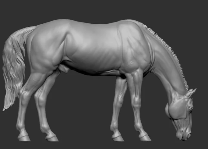 Cheval au pâturage de Kristina Katunina en impression 3D