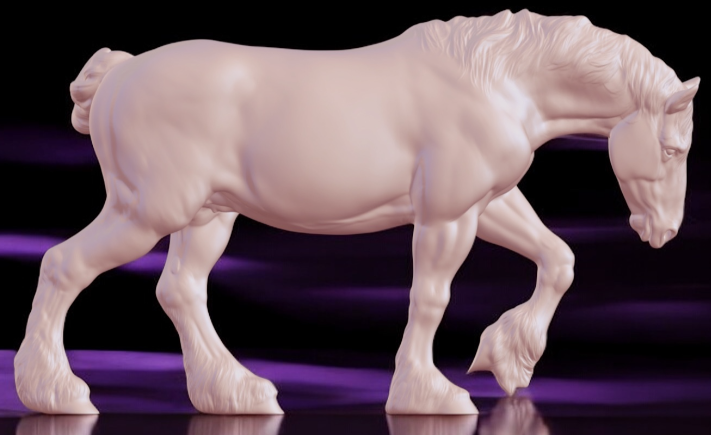Jument de trait « Poppy » par Printed Ponies en impression 3D