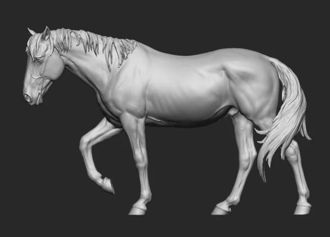Country Horse Katarina Katunina 3D Druck gehendes Pferd Modell
