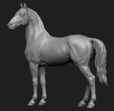 Cheval debout de Kristina Katunina en impression 3D