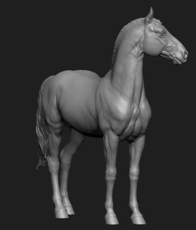Cheval debout de Kristina Katunina en impression 3D