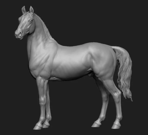 Cheval debout de Kristina Katunina en impression 3D