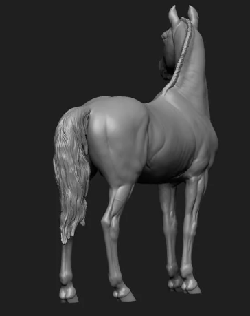 Cheval debout de Kristina Katunina en impression 3D