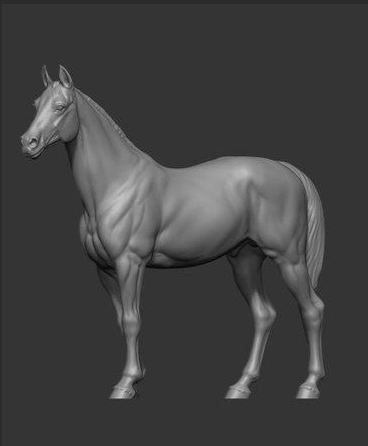 Cheval debout de Kristina Katunina en impression 3D