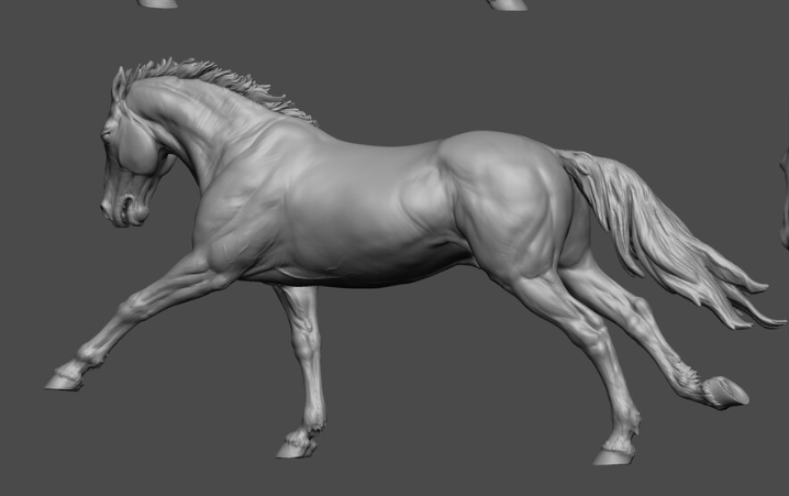 Cheval de course de Kristina Katunina comme impression 3D