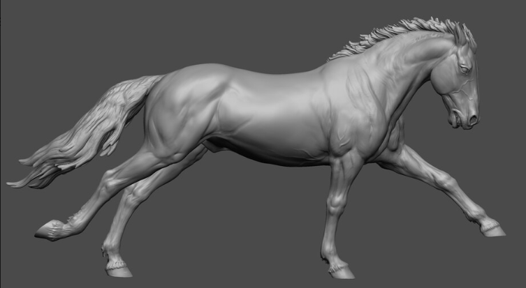 Cheval de course de Kristina Katunina comme impression 3D