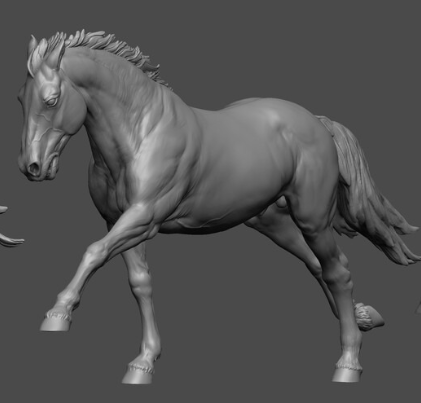 Cheval de course de Kristina Katunina comme impression 3D