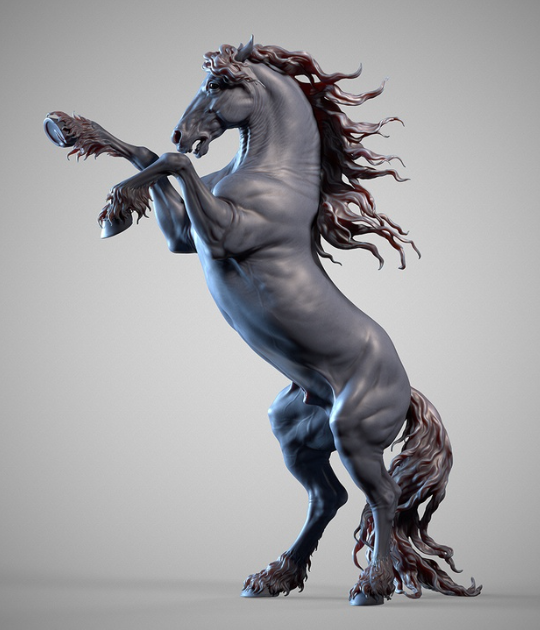 Rearing Frisian "Dwaine" by BreathTime as 3D print