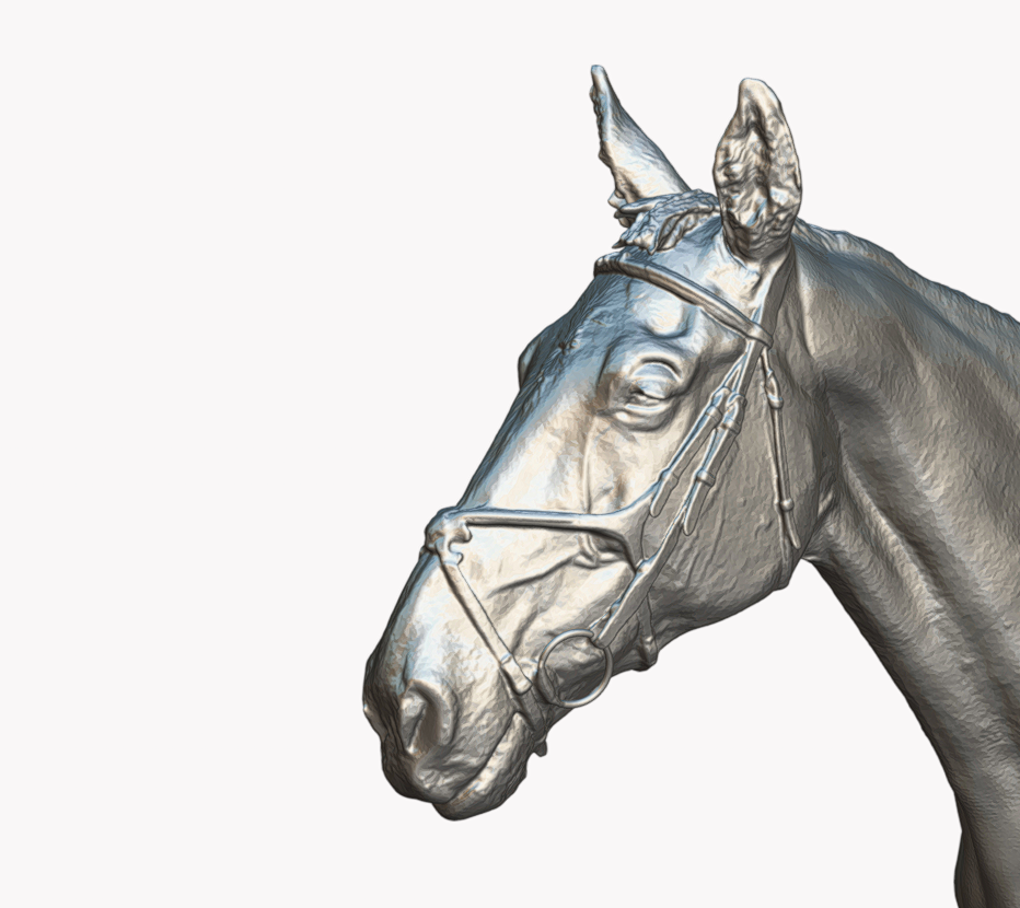 Cheval avec licol « Charles » par Europac3D en impression 3D