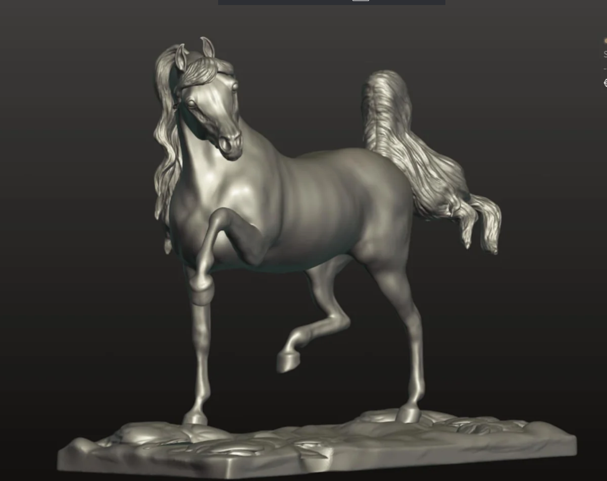 Gracefully beautiful Arabian stallion "Tariq" by Aislinn Brender Ford as 3D print