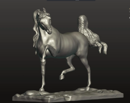 Gracefully beautiful Arabian stallion "Tariq" by Aislinn Brender Ford as 3D print