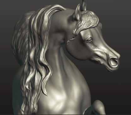 Gracefully beautiful Arabian stallion "Tariq" by Aislinn Brender Ford as 3D print