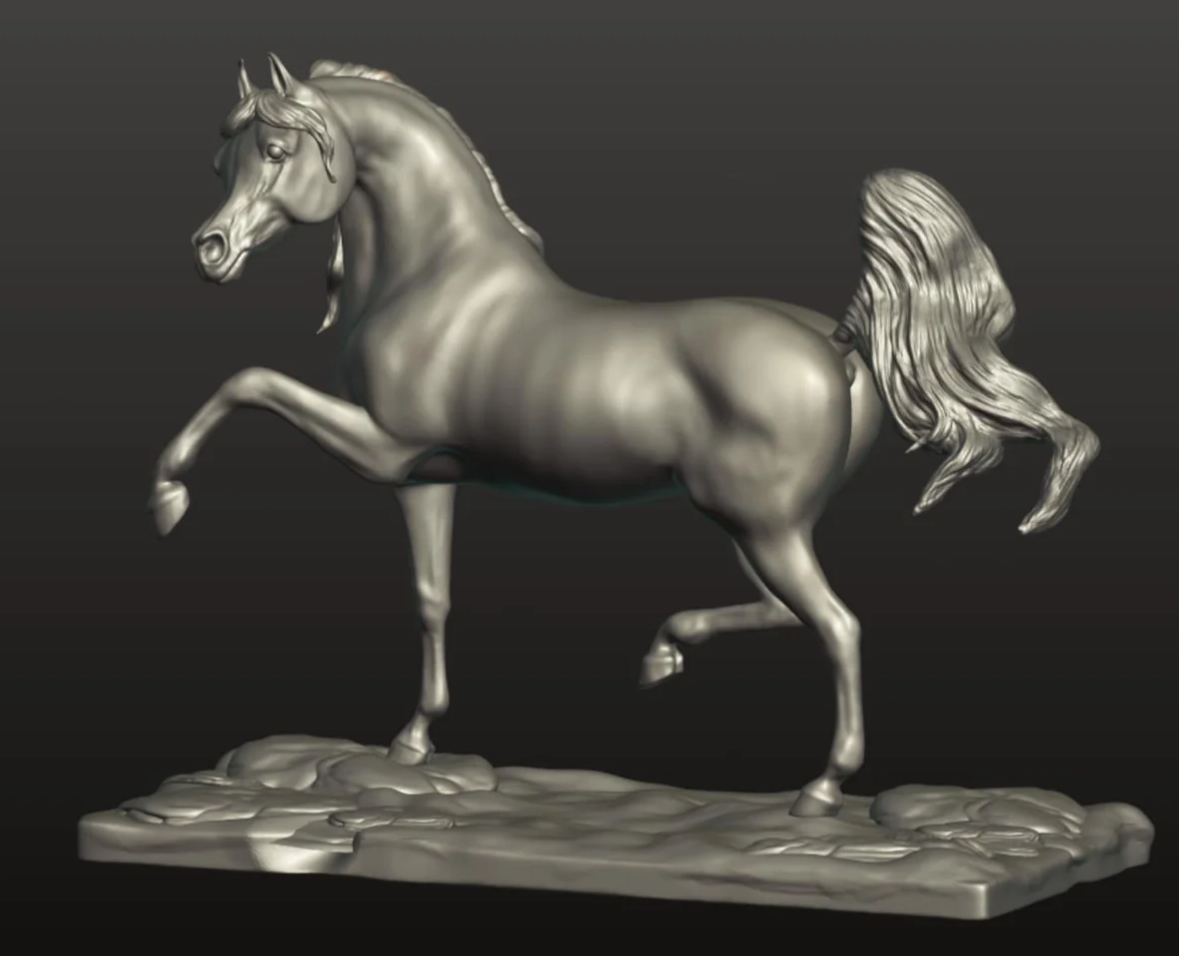 Gracefully beautiful Arabian stallion "Tariq" by Aislinn Brender Ford as 3D print