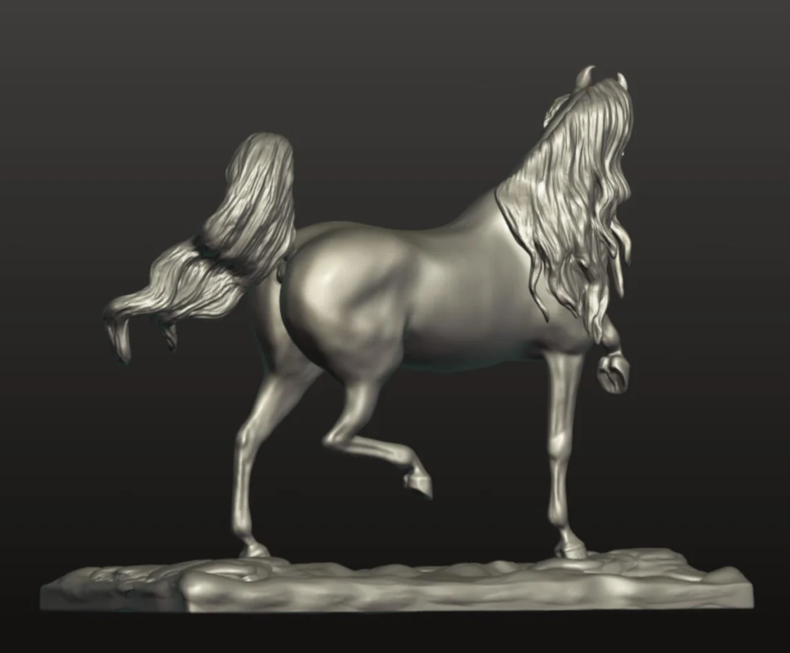 Gracefully beautiful Arabian stallion "Tariq" by Aislinn Brender Ford as 3D print
