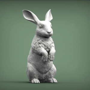 Hare standing up from Akuzmenko / unpainted 3D print animal