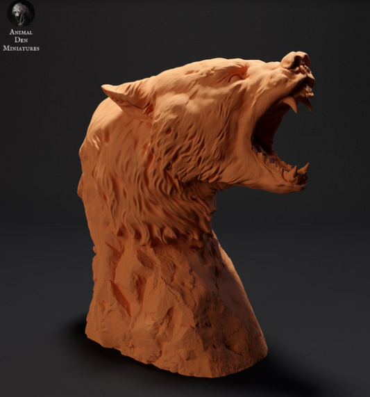 Schwarzbär Büste von Animal den miniatures als 3D Druck