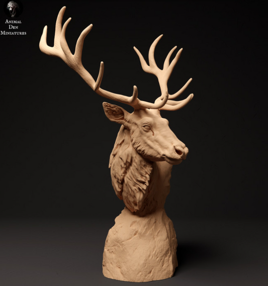 Rothirsch Büste von Animal den miniatures als 3D Druck
