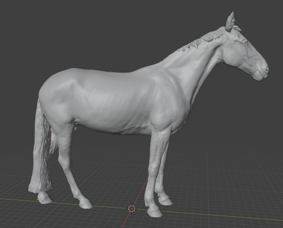 Cheval "Charles" sans licol d'Europac3D en impression 3D