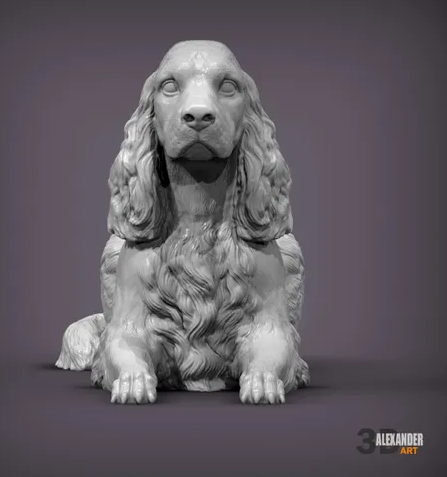 Cocker Spaniel couché par Azukmenko