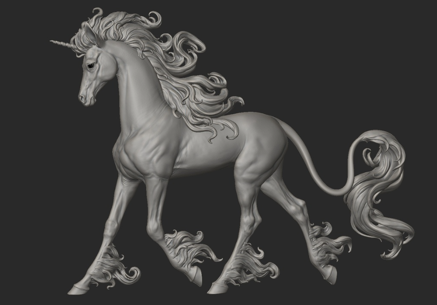 Magisch schönes laufendes Einhorn "Amalia" von BreathTime als 3D Druck