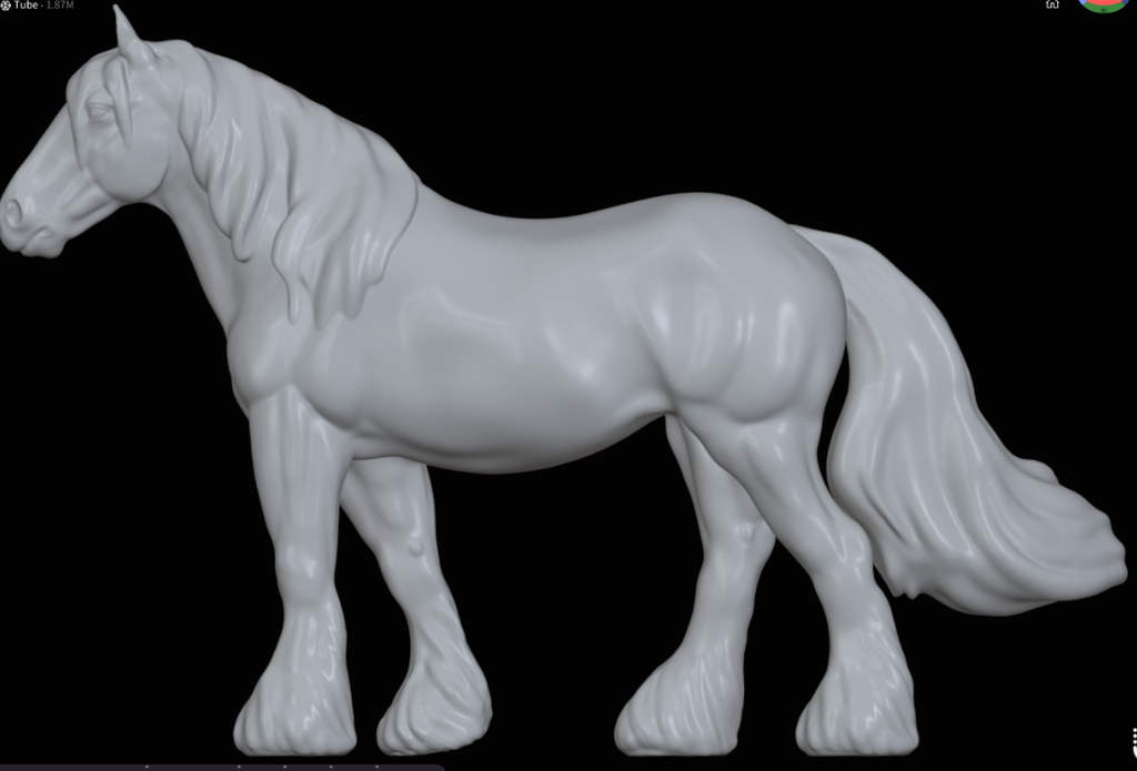 Cheval de trait étalon "Brave" par Neonmarecustoms en impression 3D