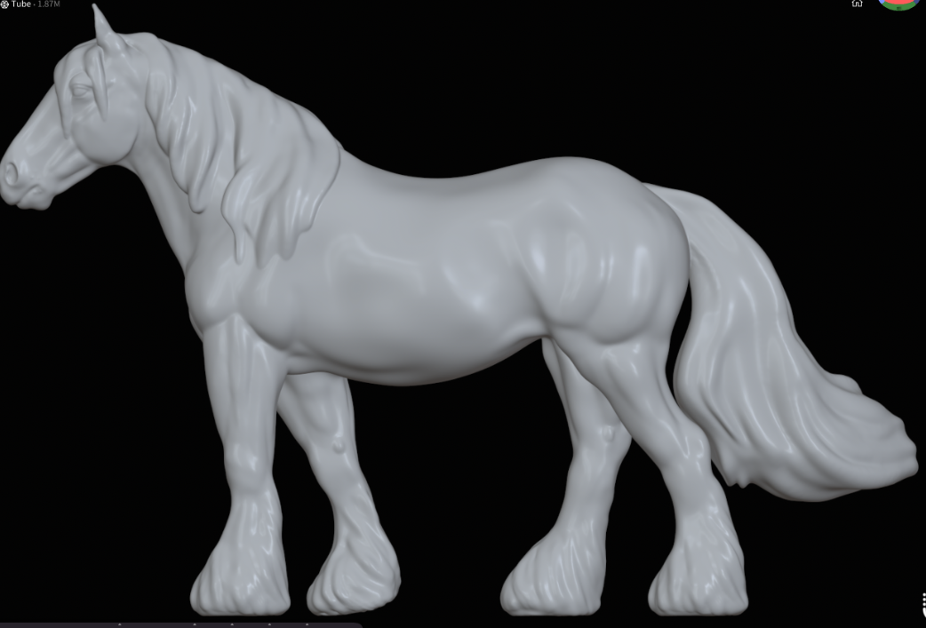 Draft Horse Hengst "Brave" von Neonmarecustoms als 3D Druck