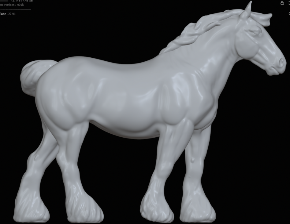 Cheval de trait étalon "Brave" par Neonmarecustoms en impression 3D