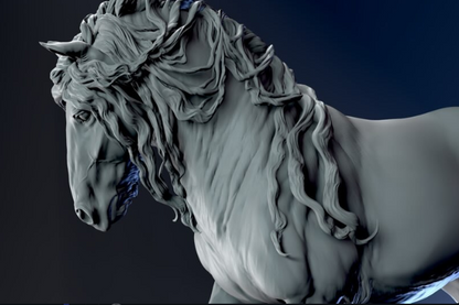 Romantische Cob Stute von Damaged_wing / 3D Druck Resin Modellpferd